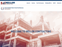 Tablet Screenshot of mellorcontracting.com